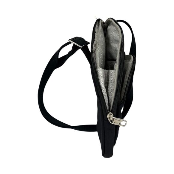 Travelon Crossbody anti-theft mini asymmetric Purse Black travel - Picture 3 of 11